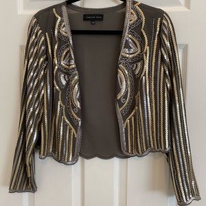 Silver and gold sequin jacket